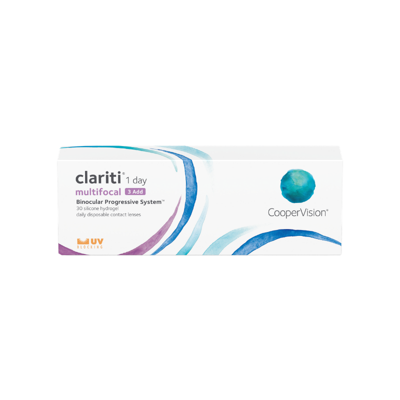 Lentilles de contact Clariti 1-Day Multifocal 3Add 30L  - Boite de 30 lentilles
